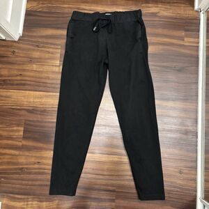 Cos Women’s Sz Medium Black Drawstring 100% Cotton Straight Leg Pants